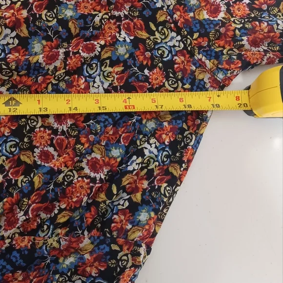 Free People All Dolled Up Sz S Boho Whimsigoth Dark Floral Mesh Blouse - Picture 7 of 14